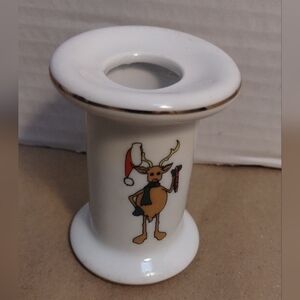 Vintage Fitz & Floyd Rudolph Reindeer Votive Candle Holder